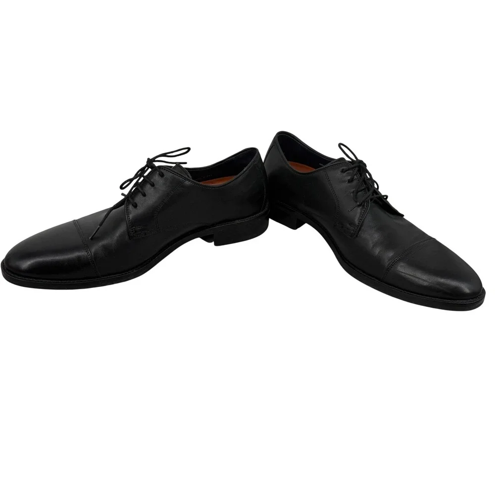 Cole Haan Grand.OS Mens Black Leather Cap Toe Oxford Dress Shoes Size 8.5 M